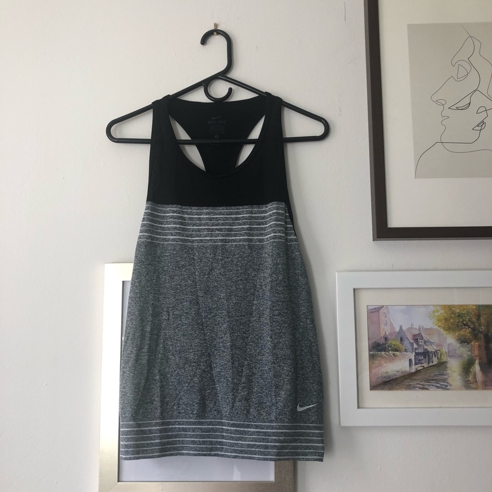 Dri Fit Grey Blue Tank